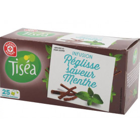 INFUSION RÉGLISSE SAVEUR MENTHE 25 SACHETS - 40 G - TISEA