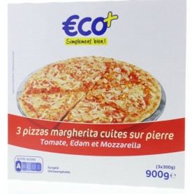 PIIZA MARGHERITA CUITE SUR PIERRE X3 - ECO+ - 900G (3X300G)