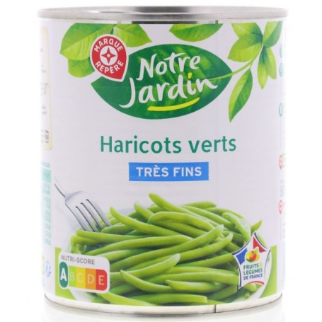 Haricots Verts Très Fins - NOTRE JARDIN - 440g