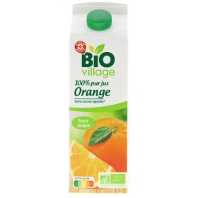 Pur Jus d'Orange Bio sans pulpe - BIO VILLAGE - 1L