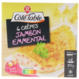 CREPES JAMBON EMMENTAL X6 - COTE TABLE - 300G (6X50G)