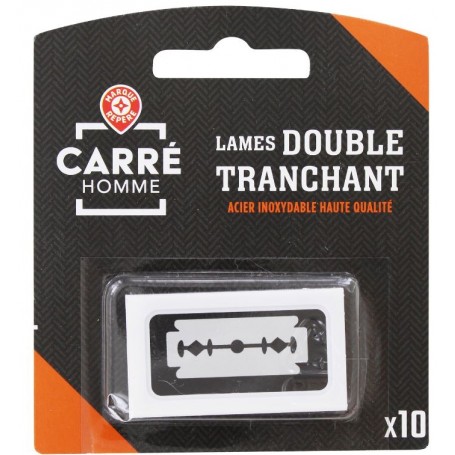 Lames double tranchant x10 - CARRE HOMME