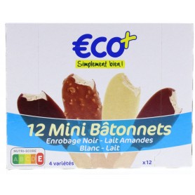 Mini Bâtonnets Vanille Chocolat - ECO+ - 12x33,8g (405,6g)