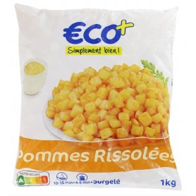 Pommes Rissolées Surgelées - ECO+ - 1kg