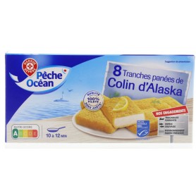 Tranches Panées de Colin Alaska x8 - PECHE OCEAN - 400g