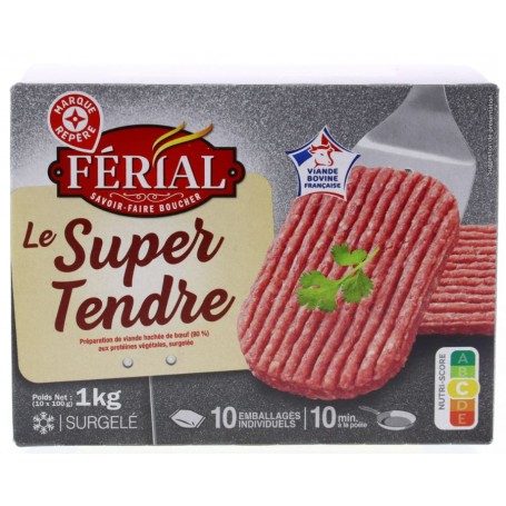 Steak Haché Super Tendre - FERIAL - 10x100g (1kg)