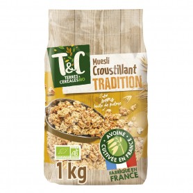Muesli Croustillant Bio - TERRES  CEREALES - 1kg