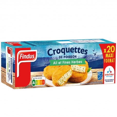 Croquettes de poisson MSC Ail  Fines Herbes 1kg