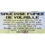 Saucisse fumée de volaille - MAK-YUEN - 330g