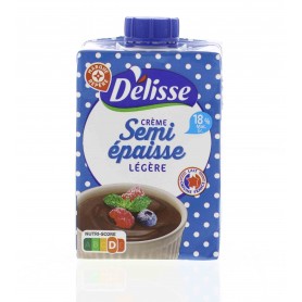 CRÈME LÉGÈRE UHT 18% SEMI-ÉPAISSE - DÉLISSE - 3 X 20 CL