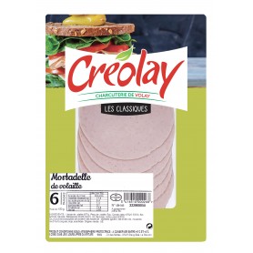 Mortadelle de volaille 6 tranches - CREOLAY - 150g
