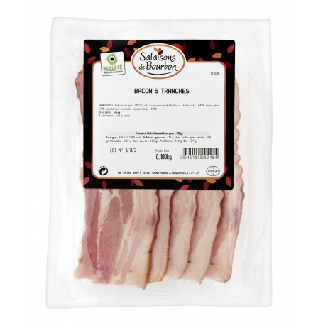BACON 5 tranches-100 grs   