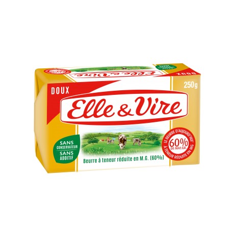 Beurre doux 60% - ELLEVIRE - 250g