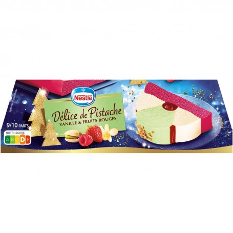 Bûche Nestlé Délice de Pistache Vanille Fruits rouges