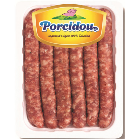 BARQUETTE CHIPOLATA NATURE X6 330G PORCIDOU