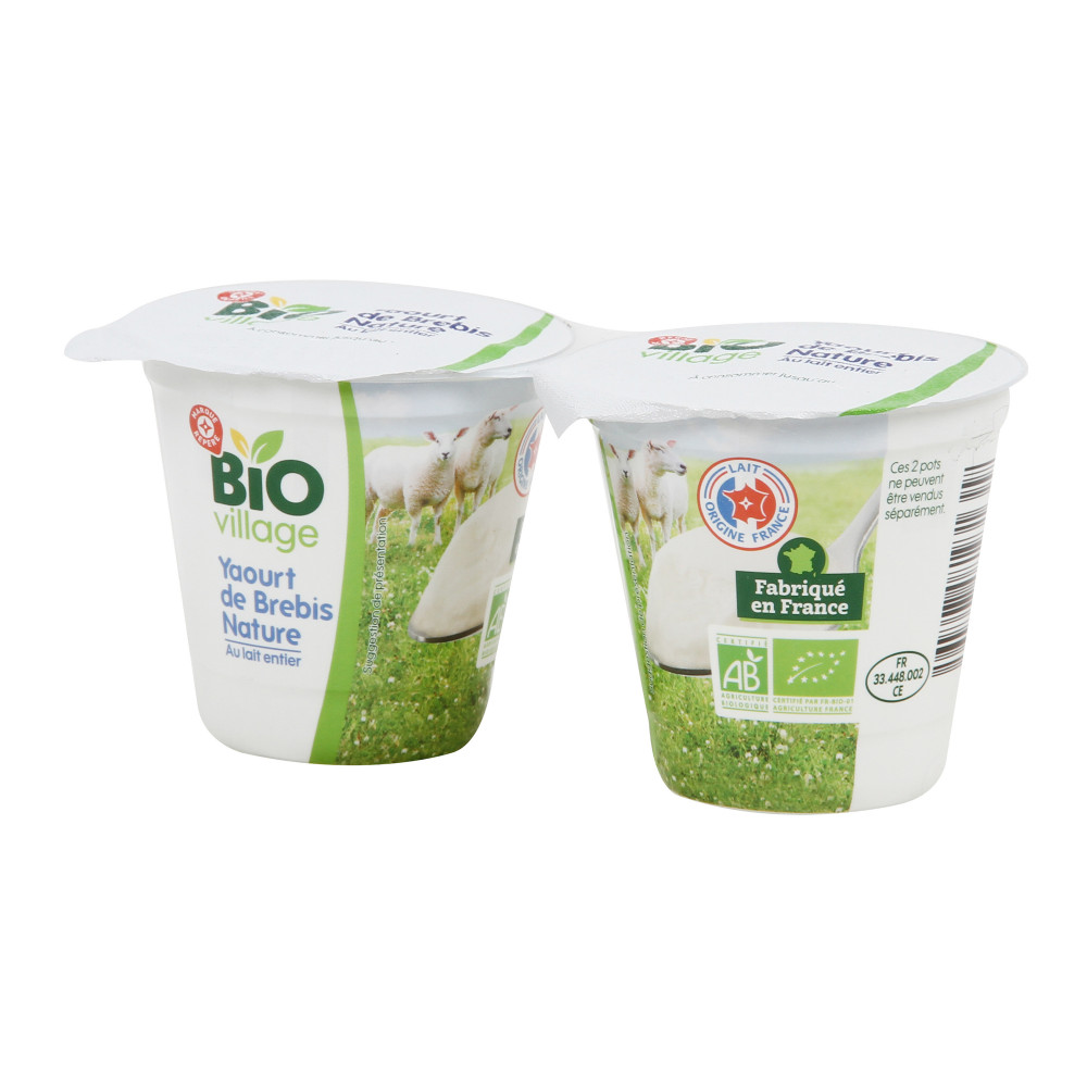 Yaourts Lait De Brebisbio Village 2x125g Drive Z Eclerc