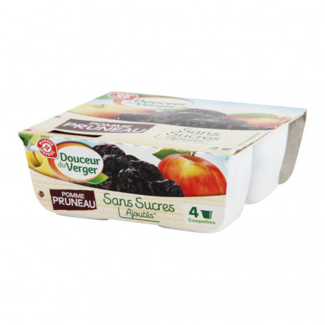 Purees Pomme Pruneaux Douceur Du Verger 4 X 100 G Drive Z Eclerc