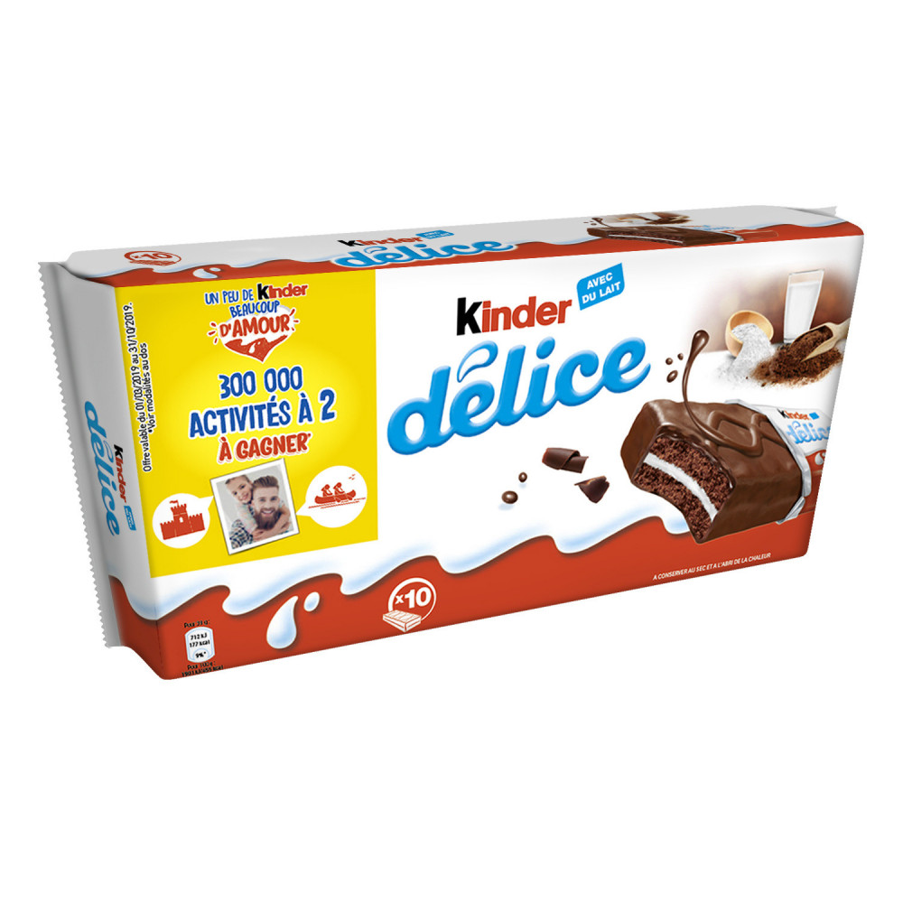 Biscuits Kinder délice Cacao x10 - 390g - Drive Z'eclerc