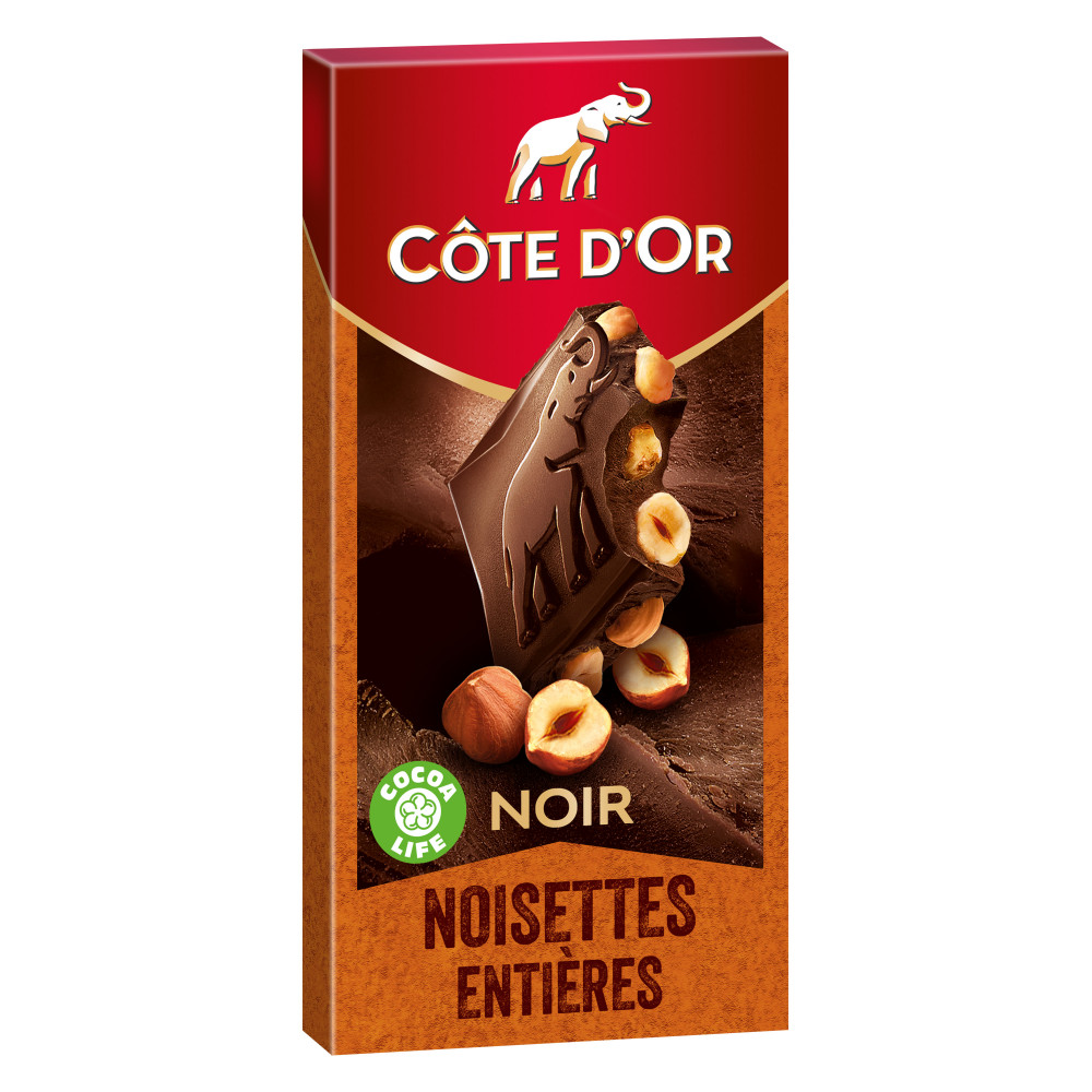 Tablette de Chocolat Noir Noisettes Entières Côte d&#39;Or 180grs - Drive Z&#39;eclerc