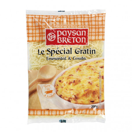 Fromage rapé spécial gratin - PAYSAN BRETON - 200g
