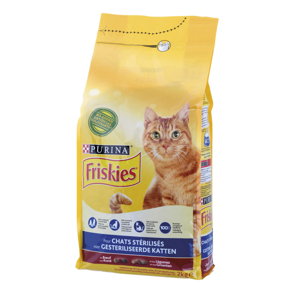 CROQUETTES CHATS STERILISES BOEUF - FRISKIES - 2KG - Drive Z'eclerc