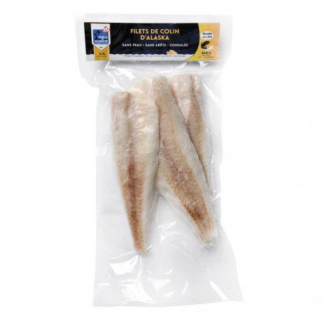 Filets de colin d'Alaska sans arête sans peau - 450g