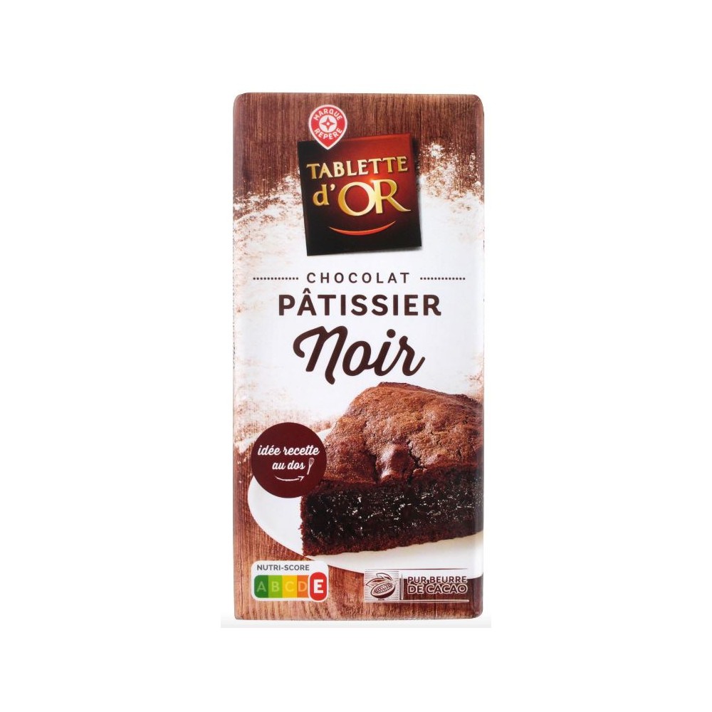Chocolat Pâtissier Noir - TABLETTE D'OR - 200g - Drive Z'eclerc