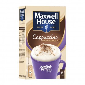MAXWELL HOUSE CAPPUCCINO MILKA CAFE SOLUBLE STICK 8 - 154 GR