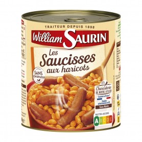 WILLIAM SAURIN - SAUCISSES HARICOTS 4/4 - 840 GRS