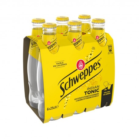 SCHWEPPES INDIAN TONIC VERRE PERDU 6X25CL