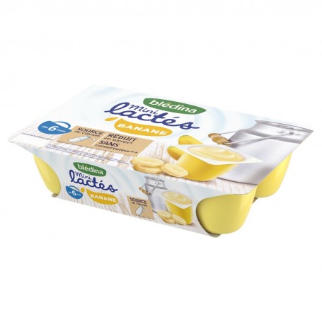 BLEDINA Mini lactés Banane 6x55g Dès 6 mois
