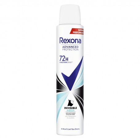 Rexona Déodorant Femme Spray Anti-Transpirant 72H Invisible Aqua 200ml