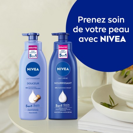 Lait Corps Nourrissant Peaux très sèches Huile d'Amande NIVEA le flacon de 250ml