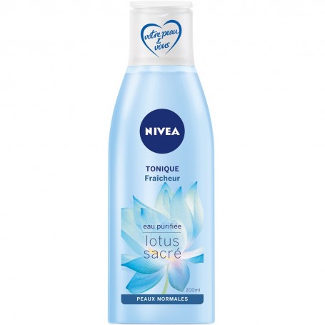 Lotion Tonique Visage Peaux normales à mixtes Lotus sacré NIVEA le flacon de 200ml