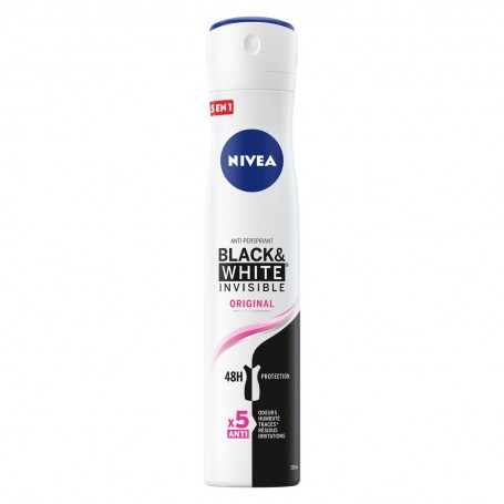 Déodorant Spray Anti-transpirant Black  White Original NIVEA le spray de 200ml