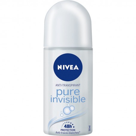 Déodorant Bille Anti-transpirant 48H Pure Invisible NIVEA le roll-on de 50ml