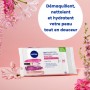Lingettes Démaquillantes Visage  Yeux Peaux Sèches NIVEA le sachet de 20