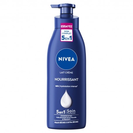 Lait Corps Nourrissant Peaux très sèches Huile d'Amande NIVEA le flacon de 400ml