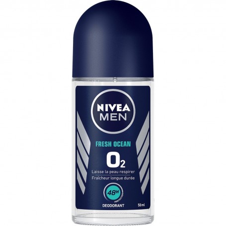 Déodorant Bille Homme Anti-odeurs Fresh Ocean NIVEA MEN le roll-on de 50ml