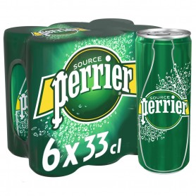 PERRIER eau minérale naturelle gazeuse 6 x 33cl