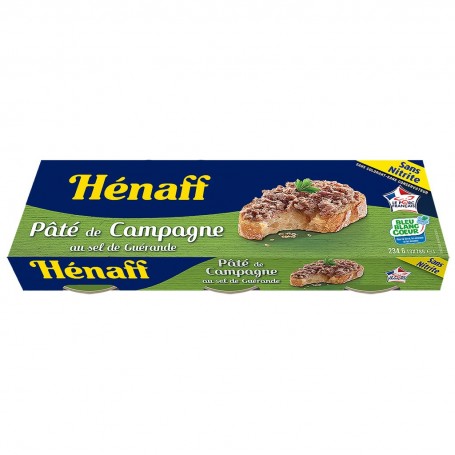 LOT PATE CAMPAGNE HENAFF 3X78G VPF BBC