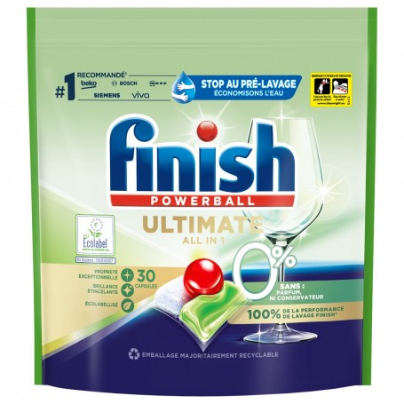 FINISH Capsules Lave-vaisselle Ultimate 0% x30