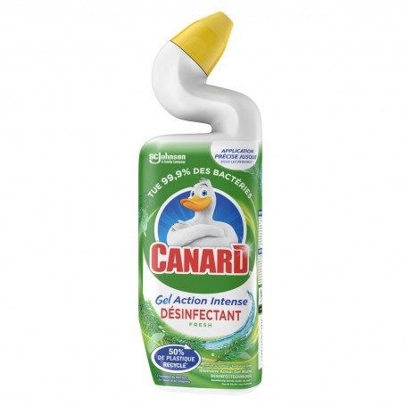 Canard® Gel Action Intense Fresh 50% PCR, nettoyant et désinfectant pour toilettes, 750 ml, tue 99,9 % des bactéries présentes 