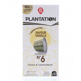 CAPSULES ALU DE CAFE X10 VANILLE PLANTATION 52GRS