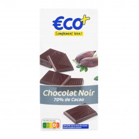 Chocolat Noir 70% de Cacao - ECO+ - 100g