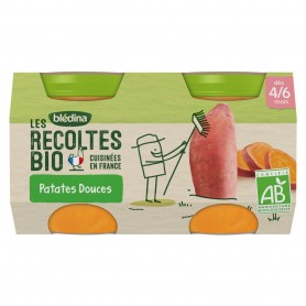 BLEDINA LES RECOLTES BIO Patates Douces 2x130g Dès 4/6 Mois