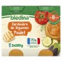 BLEDINA POTS SALES Jardinière de légumes Poulet 2x200g Dès 8 mois