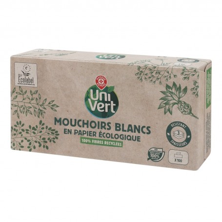 MOUCHOIRS BLANCS 3 PLIS BOITE X100(1064108)