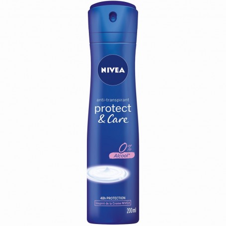 Déodorant Spray Anti-transpirant 48H Protect  Care NIVEA le spray de 200ml