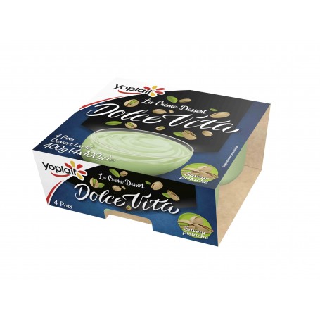 Crème dessert pistache x4 - DOLCE VITA - 400g